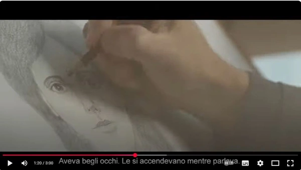 Скриншот из вирусной кампании Dove Real Beauty Sketches: художник рисует женщину по её описанию
