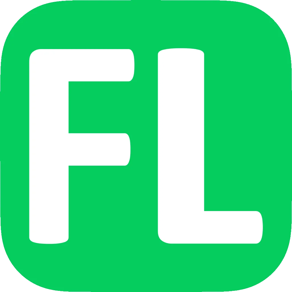 Логотип FL.ru на зелёном фоне