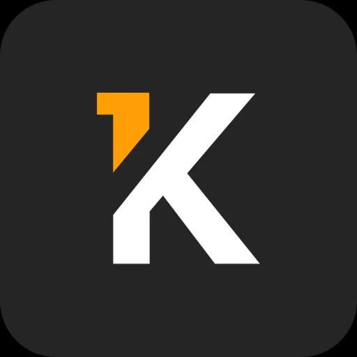Логотип Kwork на тёмном фоне