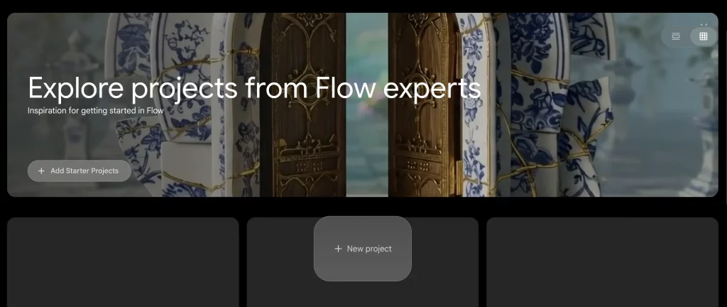 google flow ai video prompt interface in veo 3