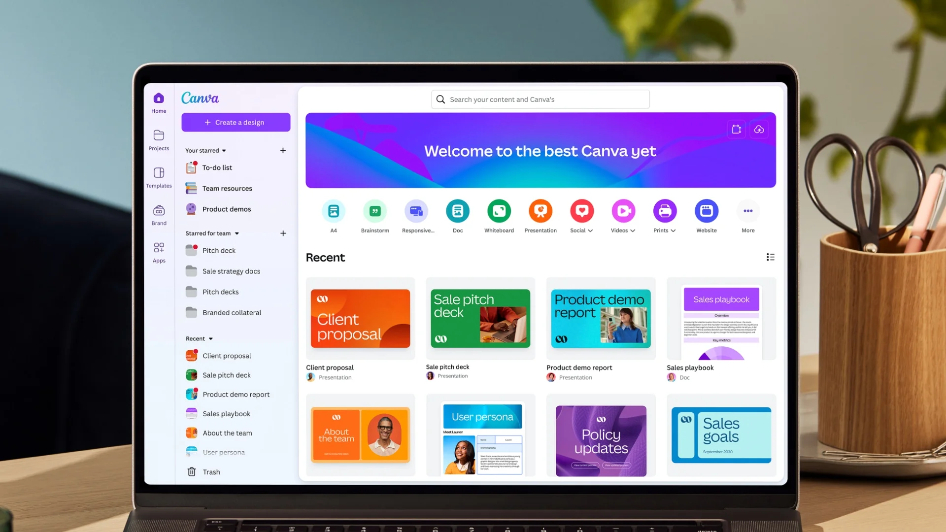 Интерфейс Canva с шаблонами инфографики, презентаций и отчётов — пример конструктора для быстрого визуального сторителлинга