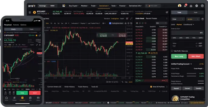 Интерфейс биржи Bybit
