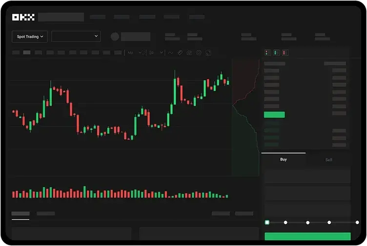 Интерфейс биржи OKX