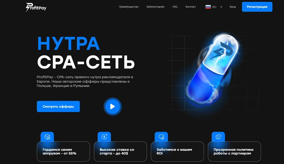 Интерфейс ProfitPay