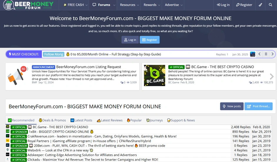 Главная страница форума BeerMoneyForum