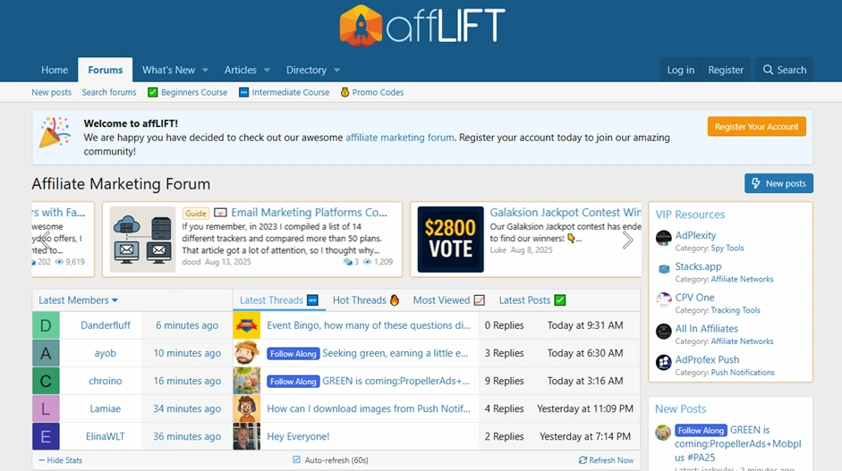 Главная страница форума affLIFT